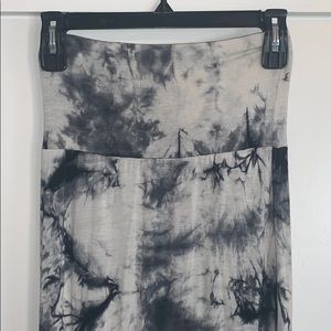 Black & White Tie-Dye Maxi Skirt